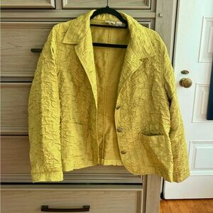Chico's Yellow Textured Blazer